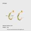 Wholesale Geometric Oval 18K Gold Plated Stainless Steel Earrings For Women