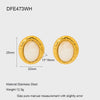 Wholesale Geometric Oval 18K Gold Plated Stainless Steel Earrings For Women