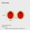 Wholesale Geometric Oval 18K Gold Plated Stainless Steel Earrings For Women