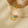Wholesale Geometric Oval Stainless Steel Electroplated Earrings For Women