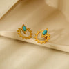 Wholesale Geometric Oval Stainless Steel Electroplated Earrings For Women