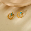 Wholesale Geometric Oval Stainless Steel Electroplated Earrings For Women