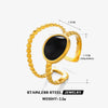Wholesale Geometric Oval Stainless Steel Ring With Goldplated Electroplating For Women