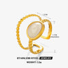 Wholesale Geometric Oval Stainless Steel Ring With Goldplated Electroplating For Women