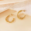 Wholesale Geometric Patchwork Titanium Steel Earrings With Electroplating For Women
