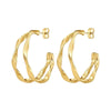 Wholesale Geometric Patchwork Titanium Steel Earrings With Electroplating For Women