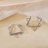 Wholesale Geometric Patchwork Titanium Steel Earrings With Electroplating For Women