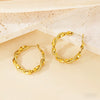 Wholesale Geometric Patchwork Titanium Steel Earrings With Electroplating For Women