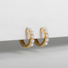 Wholesale Geometric Pearl Earrings Copper 18K Gold Plated