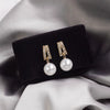 Wholesale Geometric Pearl Earrings For Women Metal U Shape Electroplated