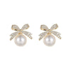 Wholesale Geometric Pearl Earrings For Women Metal U Shape Electroplated