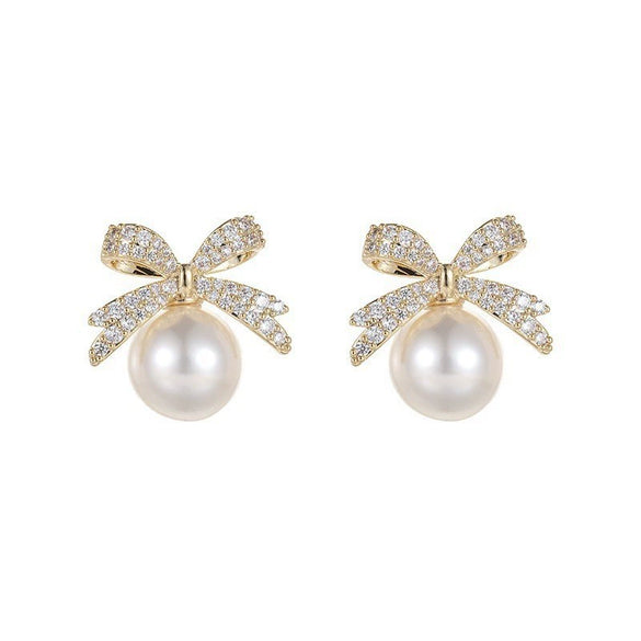 Wholesale Geometric Pearl Earrings For Women Metal U Shape Electroplated