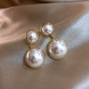Wholesale Geometric Pearl Earrings For Women Metal U Shape Electroplated