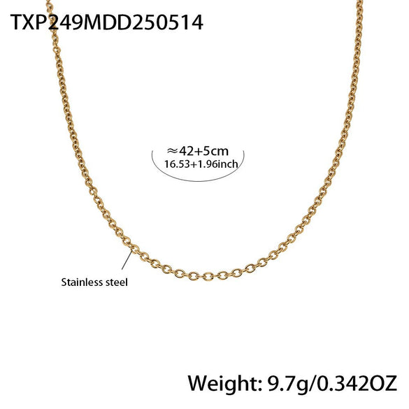 Wholesale Geometric Pendant Necklace And Bracelet Set In Stainless Steel With Furnace Vacuum Plating For Women Summer Fashion
