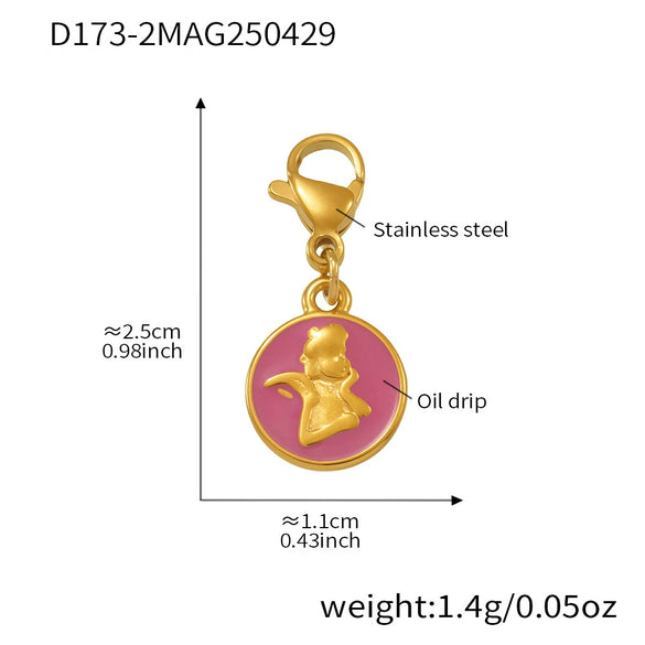 Wholesale Geometric Pendant Necklace And Bracelet Set In Stainless Steel With Furnace Vacuum Plating For Women Summer Fashion