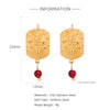 Wholesale Geometric Personality Earrings Acrylic Stainless Steel Mixed Material 18K Gold Plated Electroplating For Women