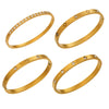 Wholesale Geometric Plain Ring Micro Inlaid Zircon Clasp Bracelet Stainless Steel 18K Gold Plated Jewelry Set