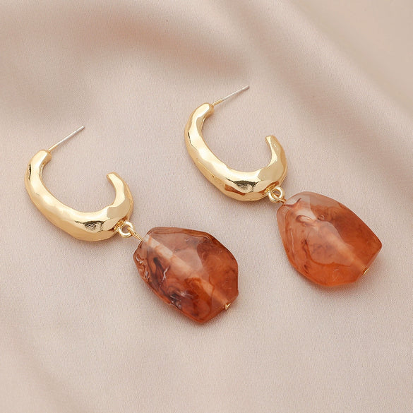Wholesale Geometric Plastic And Resin Earrings With S925 Silver Needles