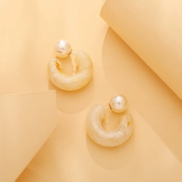 Wholesale Geometric Plastic And Resin Earrings With S925 Silver Needles