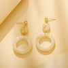 Wholesale Geometric Plastic And Resin Earrings With S925 Silver Needles