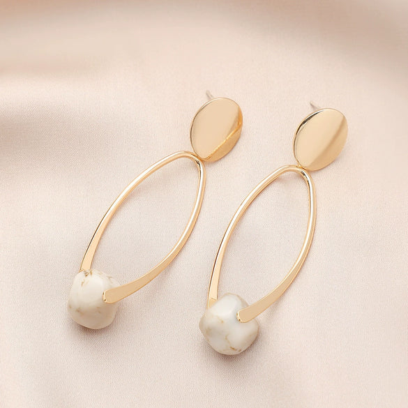 Wholesale Geometric Plastic And Resin Earrings With S925 Silver Needles