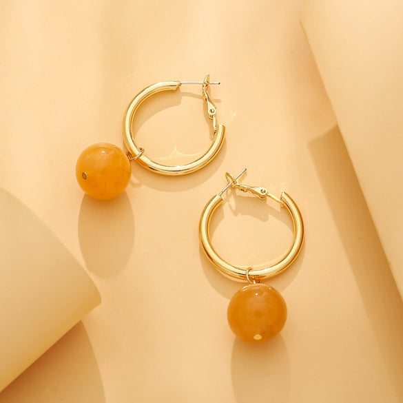 Wholesale Geometric Plastic And Resin Earrings With S925 Silver Needles