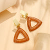 Wholesale Geometric Plastic And Resin Earrings With S925 Silver Needles