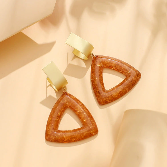 Wholesale Geometric Plastic And Resin Earrings With S925 Silver Needles
