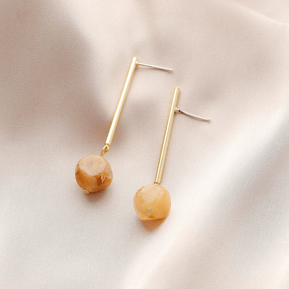 Wholesale Geometric Plastic And Resin Earrings With S925 Silver Needles