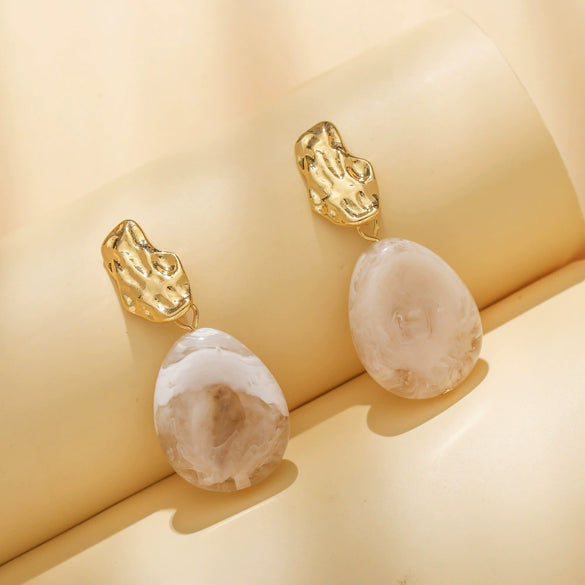 Wholesale Geometric Plastic And Resin Earrings With S925 Silver Needles
