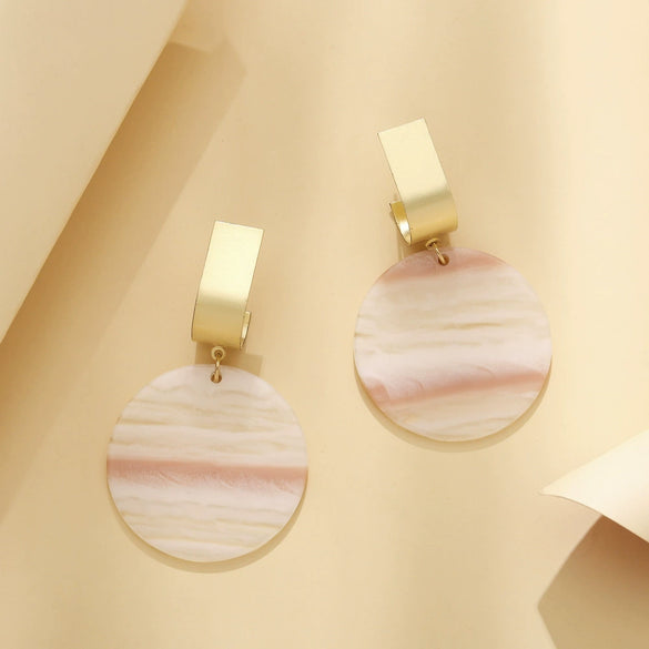 Wholesale Geometric Plastic And Resin Earrings With S925 Silver Needles