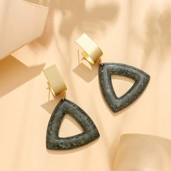 Wholesale Geometric Plastic And Resin Earrings With S925 Silver Needles