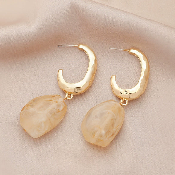 Wholesale Geometric Plastic And Resin Earrings With S925 Silver Needles