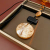 Wholesale Geometric Plastic Resin Leather Cord Necklace With Electroplating