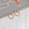 Wholesale Geometric Pleated Oval Water Drops Love Style Copper Clad Gold Electroplated Handmade Earrings