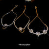 Wholesale Geometric Pullout Bracelet With Real Gold Electroplated Zircon For Women