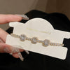Wholesale Geometric Pullout Bracelet With Real Gold Electroplated Zircon For Women