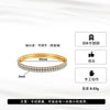 Wholesale Geometric Real Gold Plated Stainless Steel Elastic Rhinestone Bracelet For Women