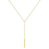 Wholesale Geometric Rectangular Pendant Necklace Copper Plated With Real Gold Tassel Long Strip Fashion Women's Clavicle Chain
