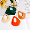 Wholesale Geometric Resin Hollow Water Drop Earrings Jewelry Accessories