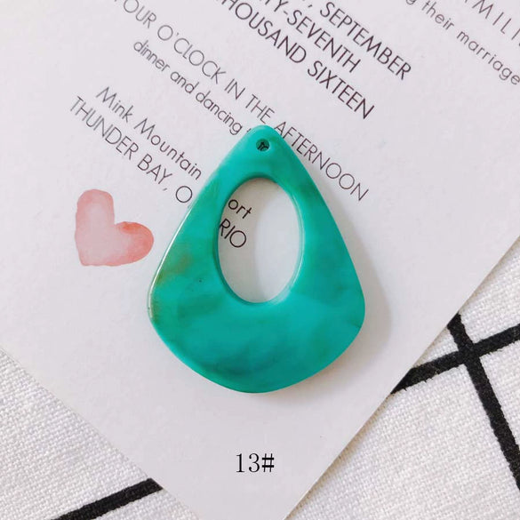 Wholesale Geometric Resin Hollow Water Drop Earrings Jewelry Accessories