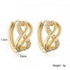 Wholesale Geometric Retro Women's Copper Micropaved Zircon Earrings