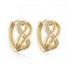 Wholesale Geometric Retro Women's Copper Micropaved Zircon Earrings