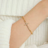 Wholesale Geometric Rhinestone Cross Stainless Steel Electroplated Bracelet Jewelry For Women