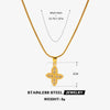 Wholesale Geometric Rhinestone Inlay Titanium Steel And Stainless Steel Women's Necklace With O Chain And Electroplating
