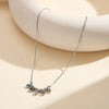 Wholesale Geometric Rhinestone Pendant Stainless Steel Calendering Chain Necklace For Women