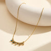 Wholesale Geometric Rhinestone Pendant Stainless Steel Calendering Chain Necklace For Women