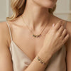 Wholesale Geometric Rhinestone Pendant Stainless Steel Calendering Chain Necklace For Women