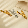Wholesale Geometric Rhinestoneencrusted Imitation Pearl 18K Gold Plated Stainless Steel Bracelet For Women