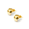 Wholesale Geometric Rhombus Textured Titanium Steel 18K Gold Plated Earrings